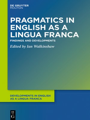 cover image of Pragmatics in English as a Lingua Franca